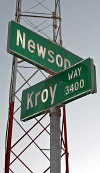 picture of KROY Way street sign at transmitter site