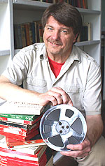 Charlie Holding a reel of tape