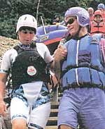 Joe Nerney and a helmet