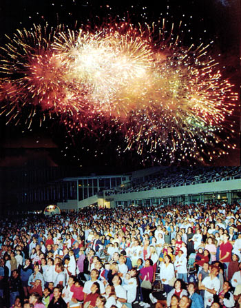 Picture of Grandstand, Crowd and Fireworks