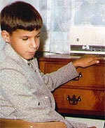 Nick Sarames ten years old with radio