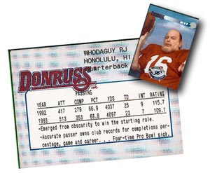 RJ Football Card